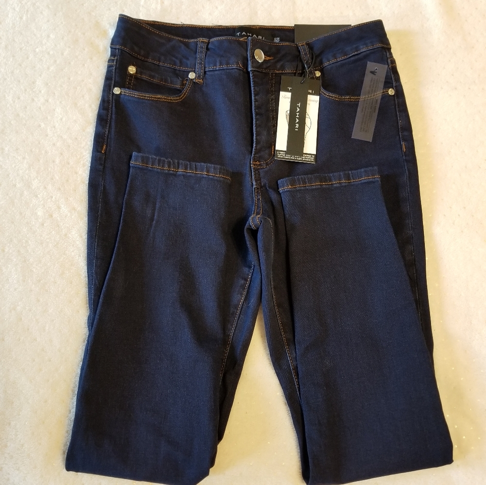 Tahari Dark Fit Solution Skinny Jeans